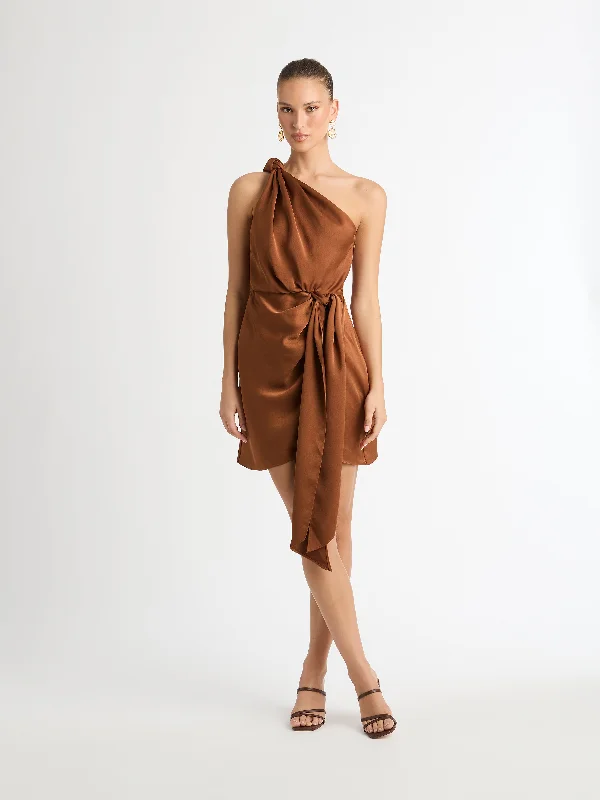 AVERY MINI DRESS BROWN